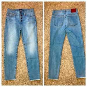 J Crew High-Rise Toothpick Button Fly Skinny Jean